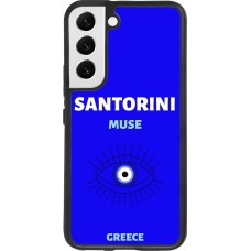 Samsung Galaxy S22 Case Hülle - Silikon schwarz Pop Summer Destination Santorini