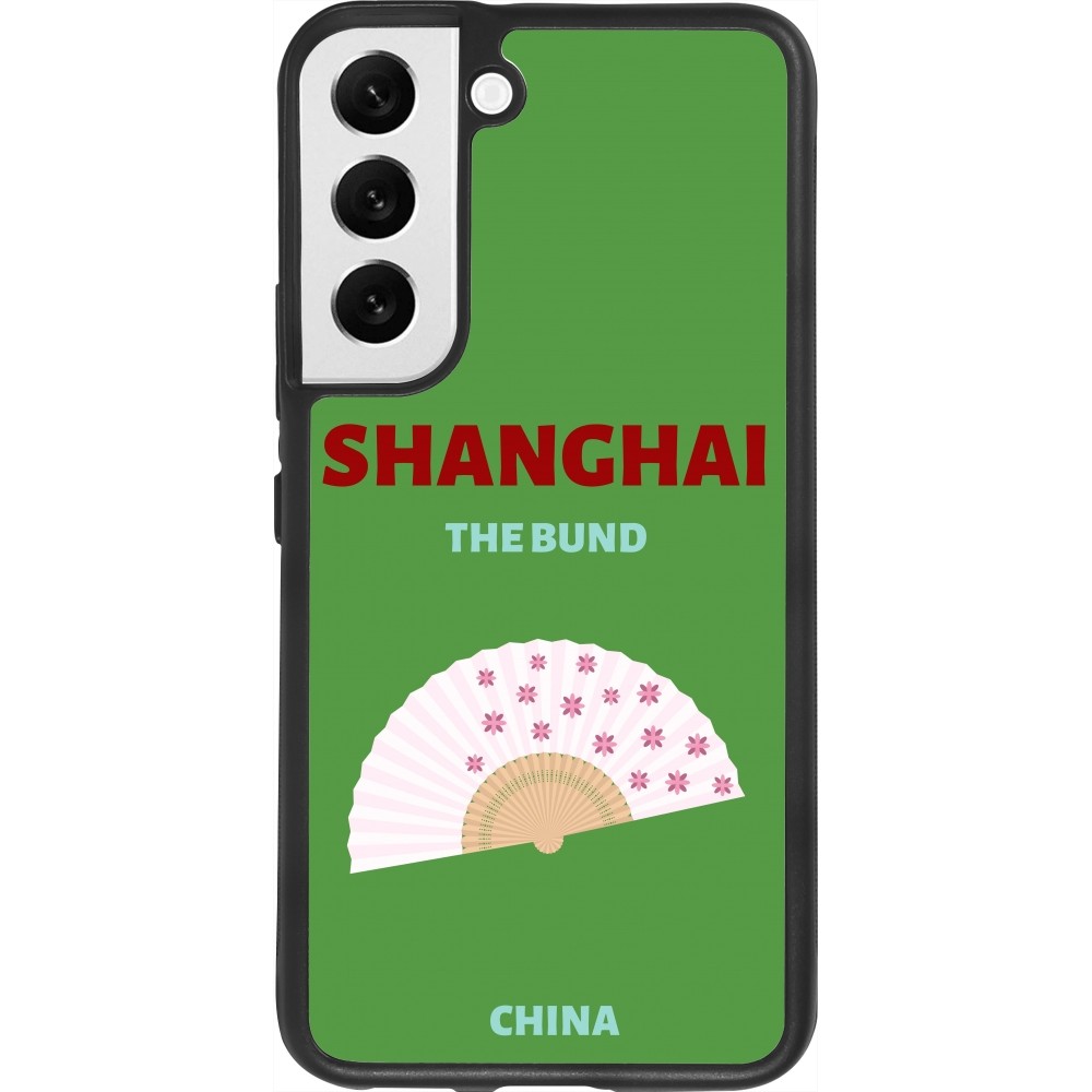Coque Samsung Galaxy S22 - Silicone rigide noir Pop Summer Destination Shanghai