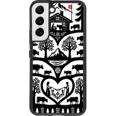 Coque Samsung Galaxy S22 - Silicone rigide noir Poya Suisse 2