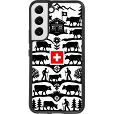 Coque Samsung Galaxy S22 - Silicone rigide noir Poya Suisse 3