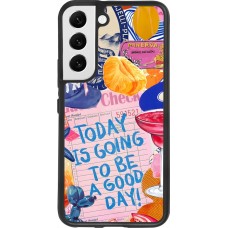 Coque Samsung Galaxy S22 - Silicone rigide noir Preppy Today is Going to be a good day