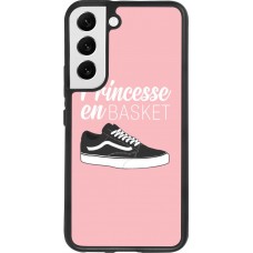 Coque Samsung Galaxy S22 - Silicone rigide noir princesse en basket