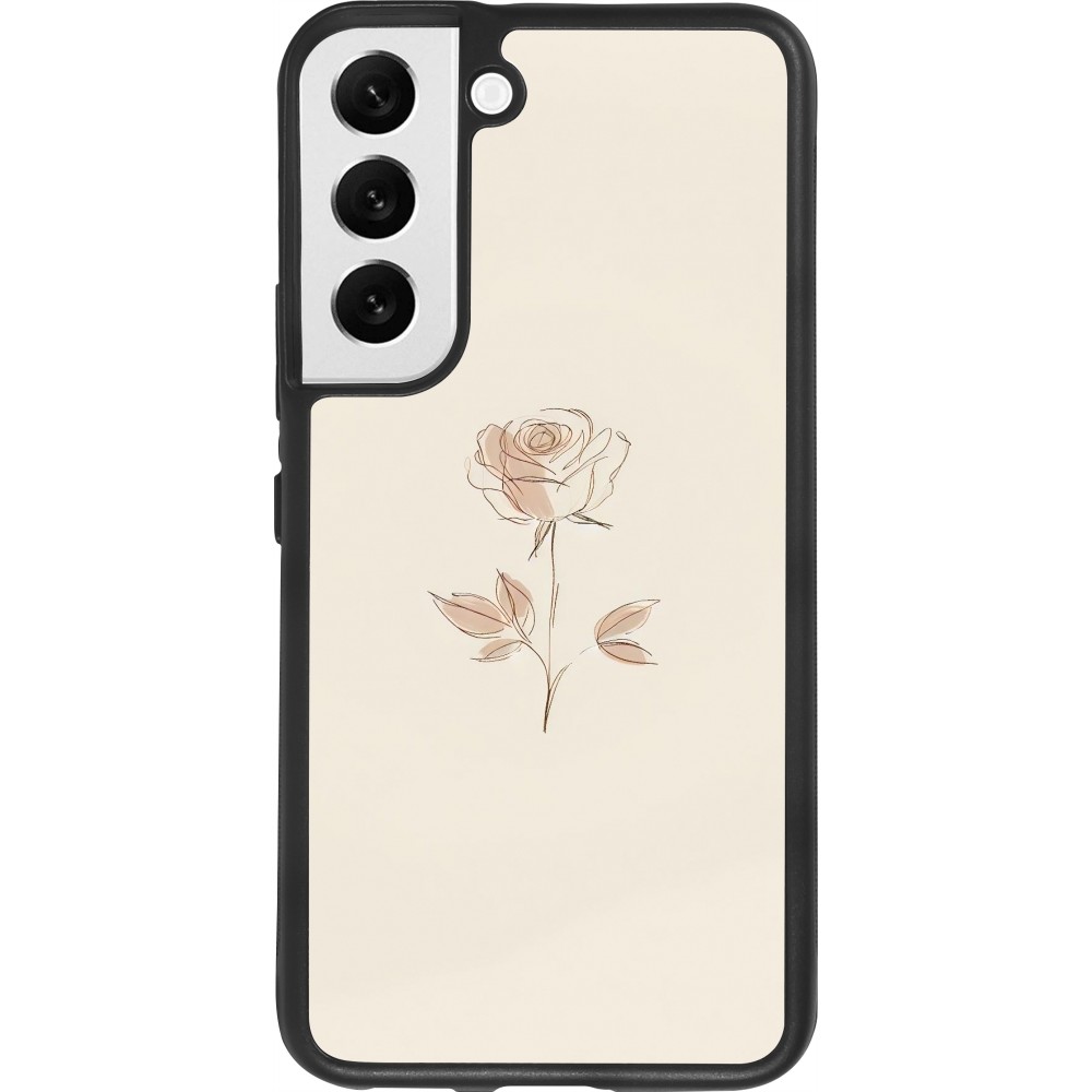 Samsung Galaxy S22 Case Hülle - Silikon schwarz Rosa Sand Minimalistisch