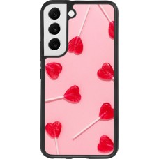 Samsung Galaxy S22 Case Hülle - Silikon schwarz Saint Valentines Day 26 Lollipop
