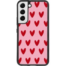 Samsung Galaxy S22 Case Hülle - Silikon schwarz Saint Valentines Day 26 Pattern heart