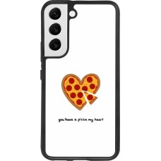 Coque Samsung Galaxy S22 - Silicone rigide noir Saint Valentines Day 26 You have my pizza heart