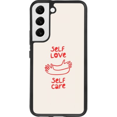 Coque Samsung Galaxy S22 - Silicone rigide noir Saint Valentines Day 26 Self love self care