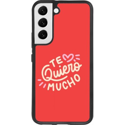 Coque Samsung Galaxy S22 - Silicone rigide noir Saint Valentines Day 26 Te quiero mucho
