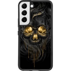 Coque Samsung Galaxy S22 - Silicone rigide noir Skull 02