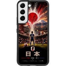 Coque Samsung Galaxy S22 - Silicone rigide noir Football Japon splash 2026
