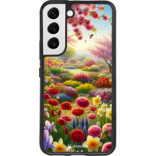 Coque Samsung Galaxy S22 - Silicone rigide noir Spring 25 Bouquet printemps