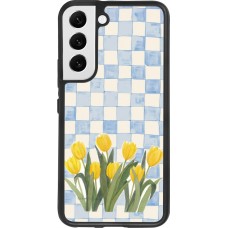 Samsung Galaxy S22 Case Hülle - Silikon schwarz Blue vichy tulips Spring 2026