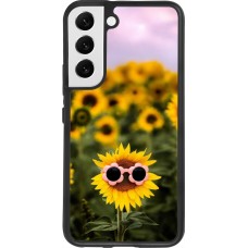 Coque Samsung Galaxy S22 - Silicone rigide noir Sunflower with glasses Spring 2026