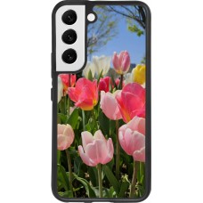 Coque Samsung Galaxy S22 - Silicone rigide noir Tulips Spring 2026