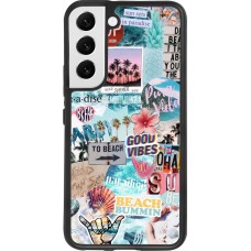 Coque Samsung Galaxy S22 - Silicone rigide noir Summer 20 collage