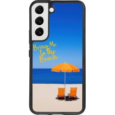 Coque Samsung Galaxy S22 - Silicone rigide noir Summer 2025 Bring me to the beach