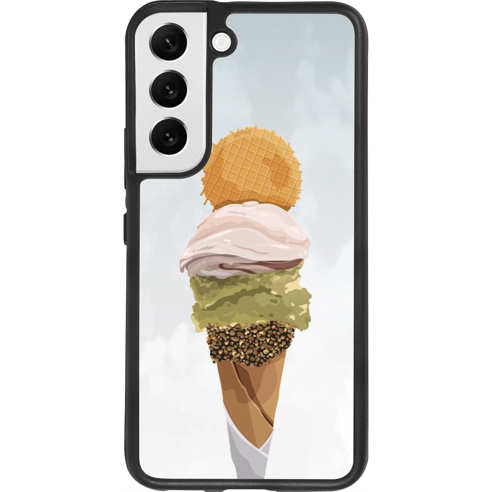 Coque Samsung Galaxy S22 - Silicone rigide noir Summer 2025 Cornet