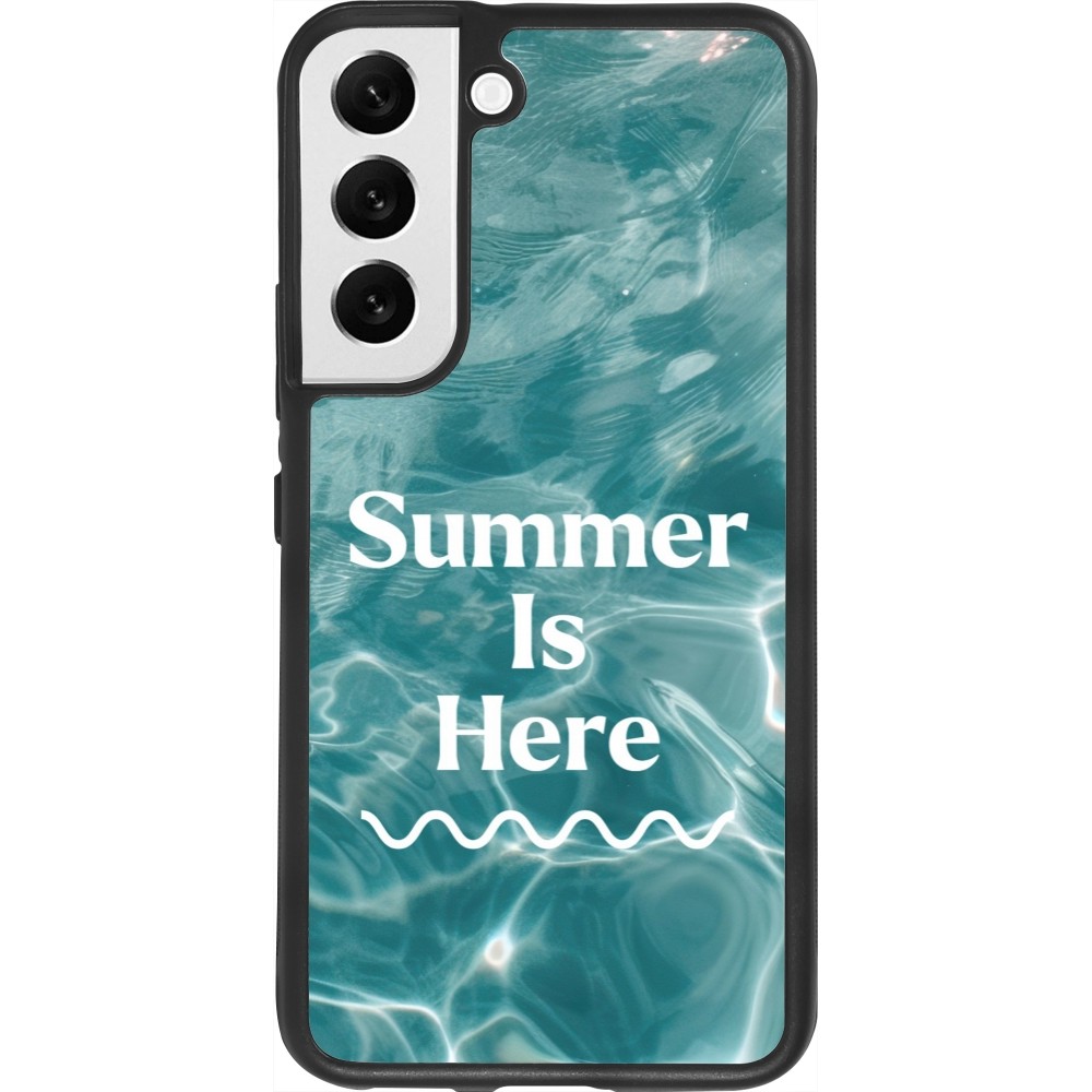 Coque Samsung Galaxy S22 - Silicone rigide noir Summer 2025 Summer is here