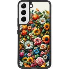 Coque Samsung Galaxy S22 - Silicone rigide noir Summer Floral Pattern