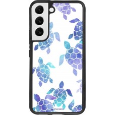Hülle Samsung Galaxy S22 - Silikon schwarz Turtles pattern watercolor