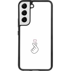 Samsung Galaxy S22 Case Hülle - Silikon schwarz Valentine 2024 heart by Millennials