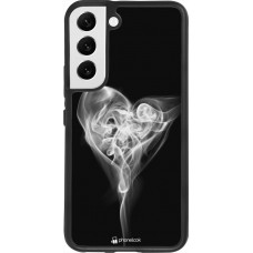 Coque Samsung Galaxy S22 - Silicone rigide noir Valentine 2022 Black Smoke