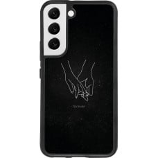 Samsung Galaxy S22 Case Hülle - Silikon schwarz Valentine 2023 hands forever