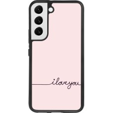 Samsung Galaxy S22 Case Hülle - Silikon schwarz Valentine 2023 i love you writing
