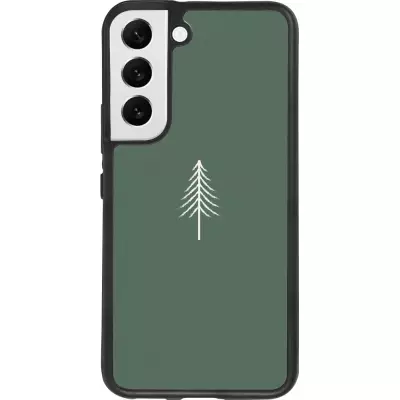 Samsung Galaxy S22 Case Hülle - Silikon schwarz Christmas 22 minimalist tree