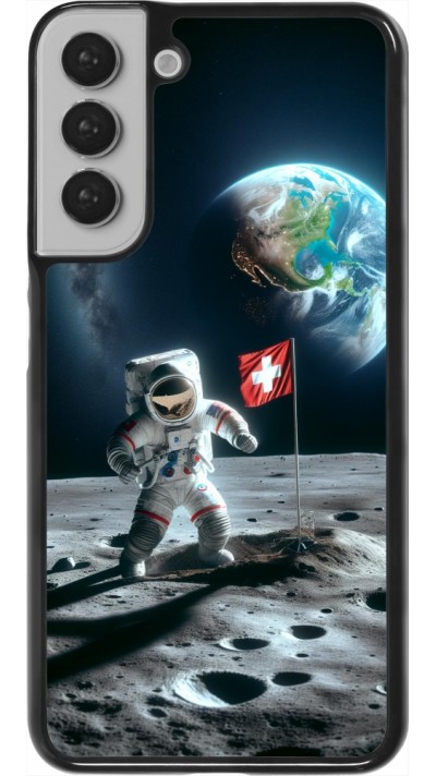 Samsung Galaxy S22+ Case Hülle - Astro Schweiz auf dem Mond