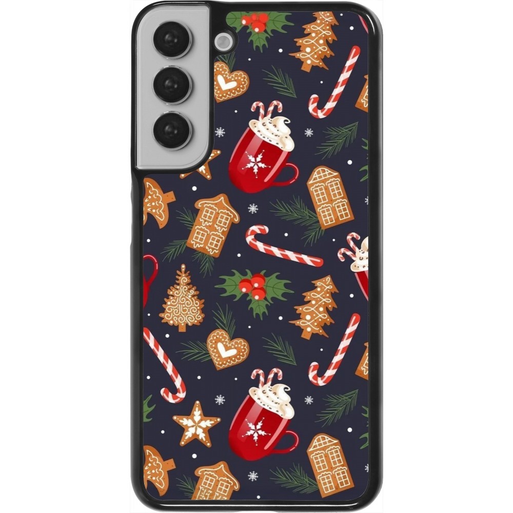 Coque Samsung Galaxy S22+ - Christmas 25 Pattern Gingerbread House