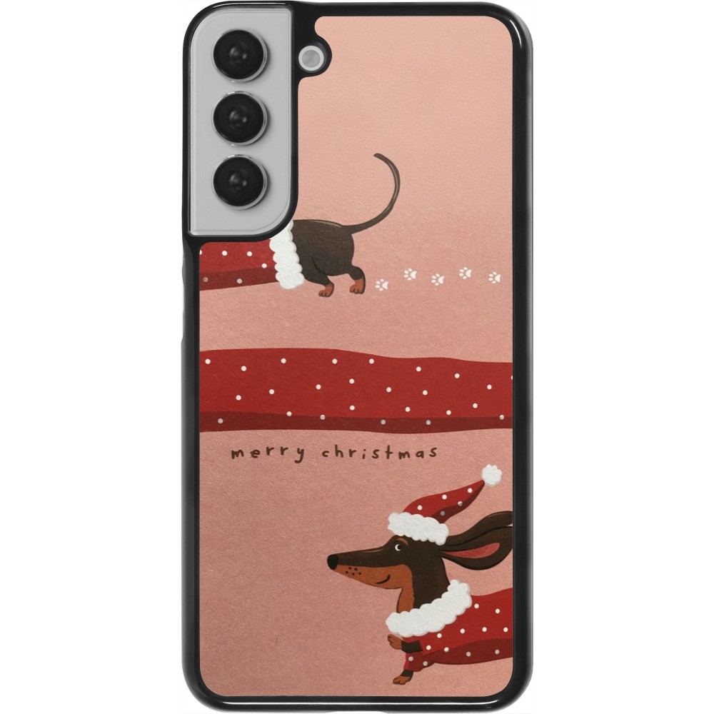 Coque Samsung Galaxy S22+ - Christmas 25 Teckel Merry Xmas
