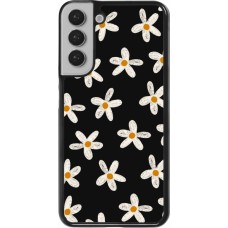 Samsung Galaxy S22+ Case Hülle - Easter 2024 white on black flower