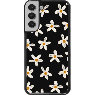 Coque Samsung Galaxy S22+ - Easter 2024 white on black flower