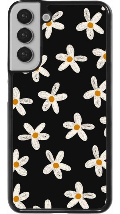 Coque Samsung Galaxy S22+ - Easter 2024 white on black flower