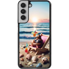 Coque Samsung Galaxy S22+ - Emoji caca sur chaise longue