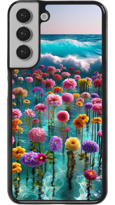 Samsung Galaxy S22+ Case Hülle - Blumenmeer Wellen