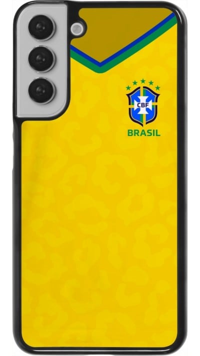 Coque Samsung Galaxy S22+ - Maillot de football Brésil 2022 personnalisable