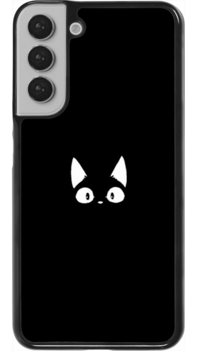 Coque Samsung Galaxy S22+ - Funny cat on black