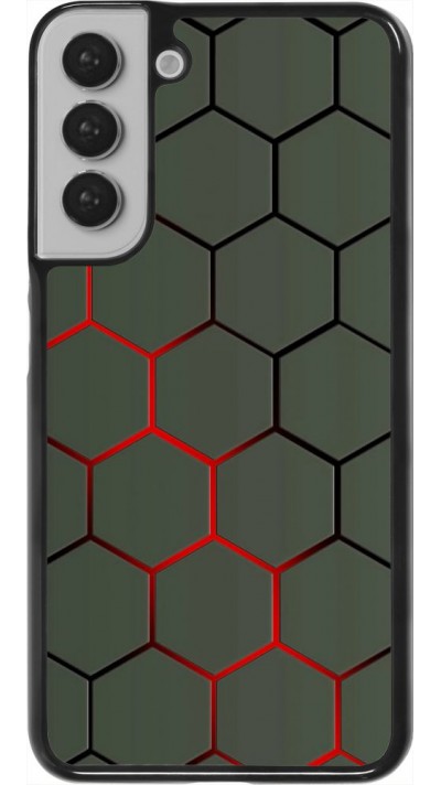 Coque Samsung Galaxy S22+ - Geometric Line red