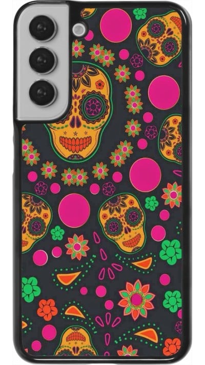 Coque Samsung Galaxy S22+ - Halloween 22 colorful mexican skulls