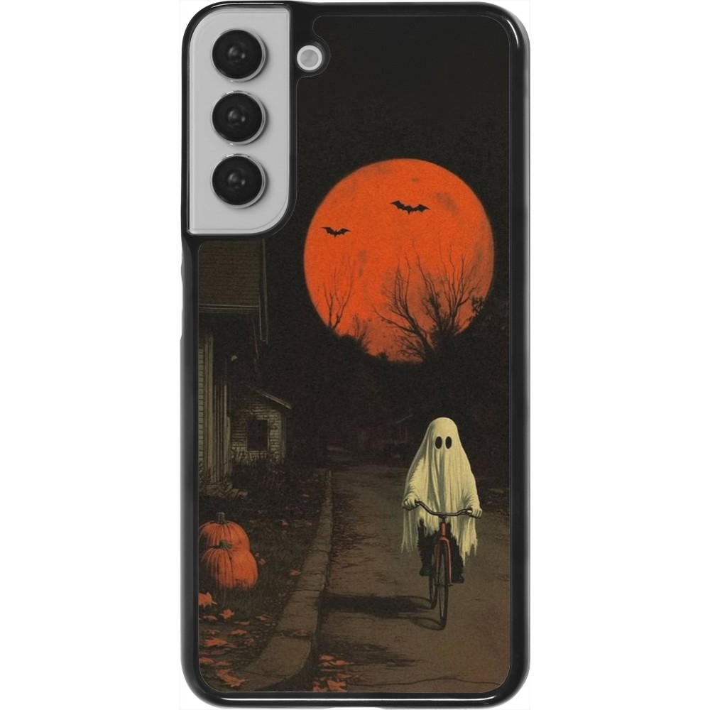 Coque Samsung Galaxy S22+ - Halloween 2025 Ghost on a bicycle
