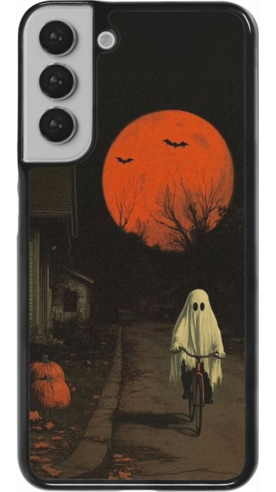 Coque Samsung Galaxy S22+ - Halloween 2025 Ghost on a bicycle