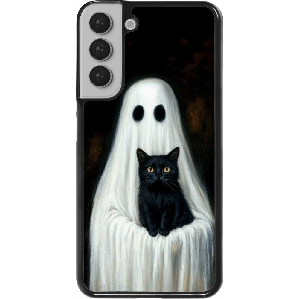 Coque Samsung Galaxy S22+ - Halloween 2025 Ghost with black cat
