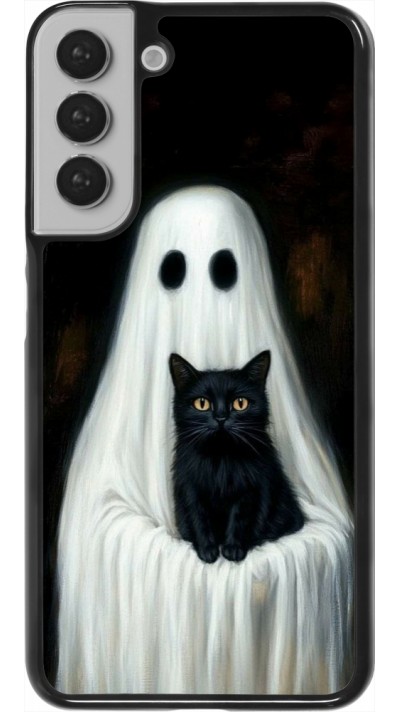 Coque Samsung Galaxy S22+ - Halloween 2025 Ghost with black cat