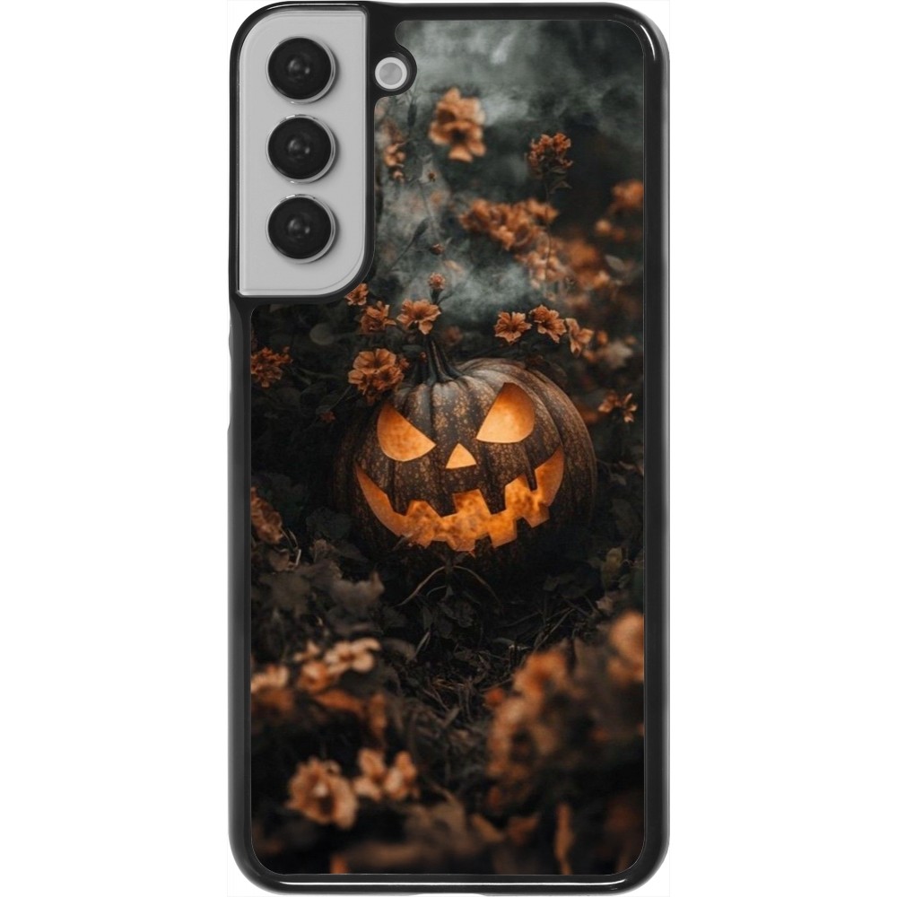 Coque Samsung Galaxy S22+ - Halloween 2025 Pumpkin with flowers