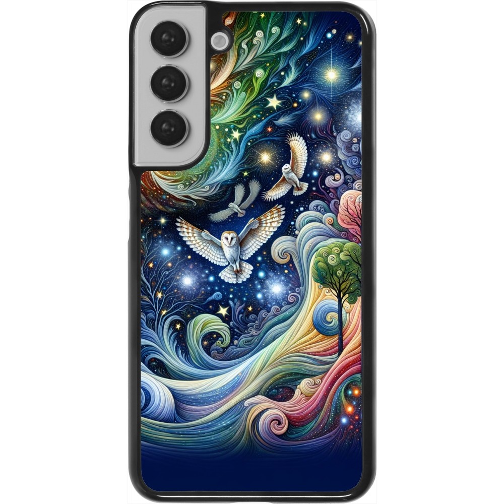 Coque Samsung Galaxy S22+ - hibou volant floral