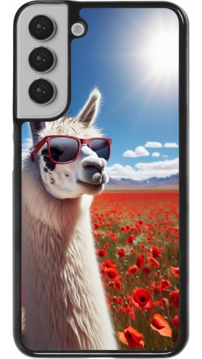 Coque Samsung Galaxy S22+ - Lama Chic en Coquelicot