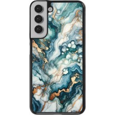 Samsung Galaxy S22+ Case Hülle - Grüner Blauer Goldener Marmor