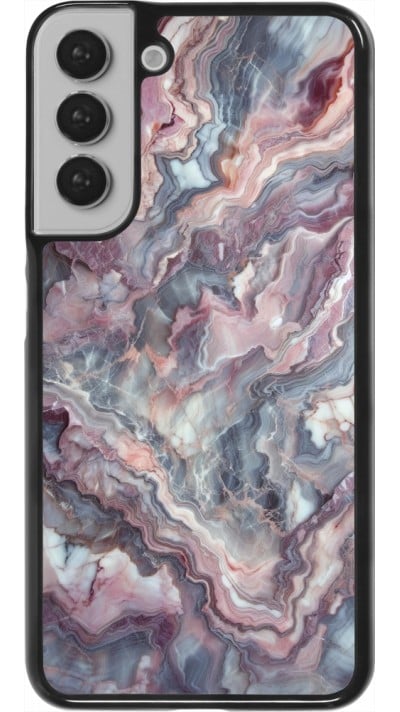Samsung Galaxy S22+ Case Hülle - Violetter silberner Marmor